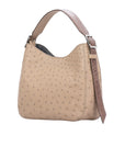 Mini Zoe in Oryx Ostrich with Noisette Ostrich Leg Handle