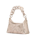 Lola in Mermaid Shimmer Python with Bone Resin Chain