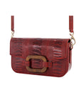 Deya in Cherry Red Ostrich Leg