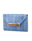 Harlow in Clemaris Ostrich Leg with Wood Tab