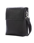 Medium Messenger in Black Crocodile & Nappa