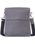 Medium Messenger in Anthracite Ostrich
