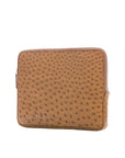 13 inch Laptop Case in Antique Saddle Maddog Ostrich