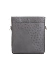Small Crossbody in Anthracite Ostrich