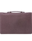 Single clasp briefcase in Nicotene Ostrich