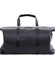 Large Weekender in Black Nappa & Crocodile