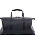 Large Weekender in Black Nappa & Crocodile