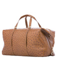 Large Weekender in Antique Saddle Maddog Ostrich