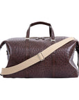 Large Weekender in Nicotine Ostrich