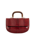 Picco in Cherry Red Ostrich Leg