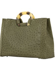 Kai in Forest Green Ostrich