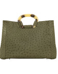 Kai in Forest Green Ostrich