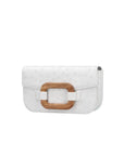 Mini Deya in White Ostrich