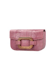 Mini Deya in Light Pink Ostrich Leg