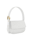 Delphine in White Ostrich