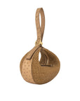 Lolita in Caramel Raffia & Desert Ostrich