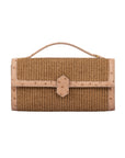 Freye with trim in Caramel Raffia & Desert Ostrich