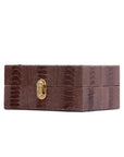 Medium Watchbox in Rugged Ostrich Leg
