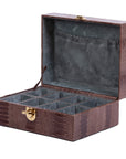 Medium Watchbox in Rugged Ostrich Leg