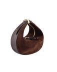 Lolita in Chocolate Suede & Nicotine Ostrich Leg