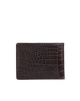 Billfold Wallet in Dark Brown Crocodile