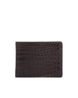 Billfold Wallet in Dark Brown Crocodile