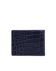 Billfold Wallet in Navy Crocodile