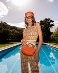 Picco in Tangerine Crocodile