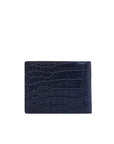 Coin Wallet in Navy Crocodile