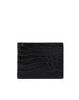 Coin Wallet in Black Crocodile