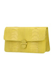 Accordion Crossbody Wallet in Warm Olive Ostrich Leg