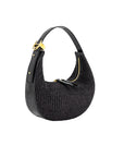 Lolita in Black Raffia & Black Ostrich Leg