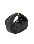 Lolita in Black Raffia & Black Ostrich Leg
