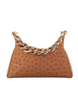 Medium Lola in Rum Brown Ostrich
