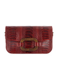 Deya in Cherry Red Ostrich Leg