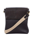 Medium Messenger in Brown Crocodile & Nappa