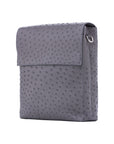 Medium Messenger in Anthracite Ostrich