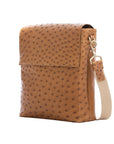 Medium Messenger in Cognac Maddog Ostrich