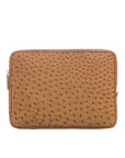 13 inch Laptop Case in Antique Saddle Maddog Ostrich