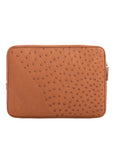 13 inch Laptop Case in Cognac Ostrich