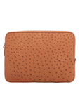 13 inch Laptop Case in Cognac Ostrich