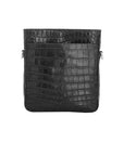 Small Crossbody in Black Crocodile