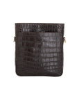 Small Crossbody in Brown Crocodile