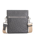 Small Crossbody in Anthracite Ostrich