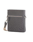 Small Crossbody in Anthracite Ostrich