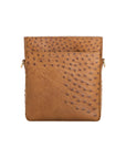 Small Crossbody in Cognac Maddog Ostrich