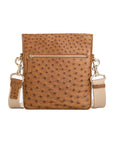 Small Crossbody in Cognac Maddog Ostrich