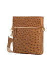 Small Crossbody in Cognac Maddog Ostrich