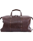 Large Weekender in Nicotine Ostrich