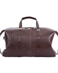 Large Weekender in Nicotine Ostrich